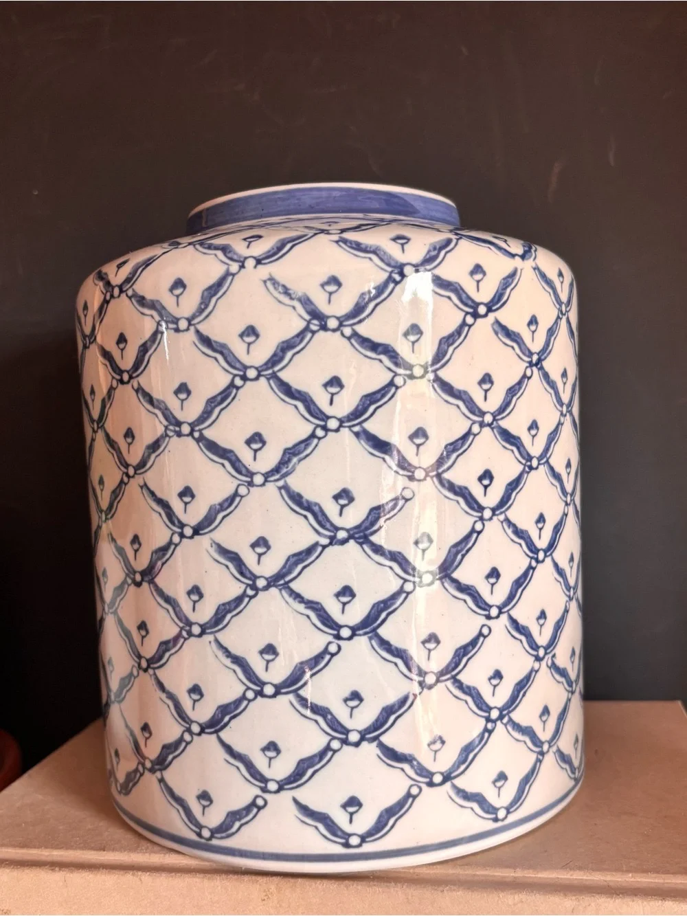 Blue and White Decorative Ceramic Vase